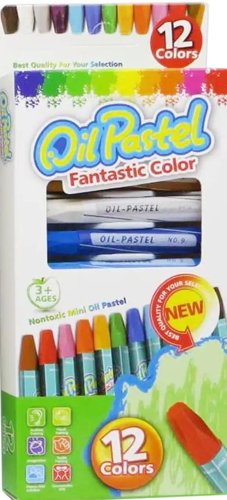 Oil Pastel 1006-12 Pastel Pencils, 12 Colors