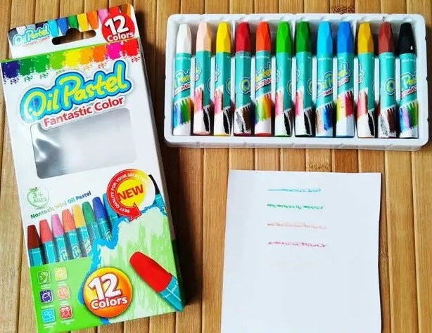 Oil Pastel 1006-12 Pastel Pencils, 12 Colors - Image 2
