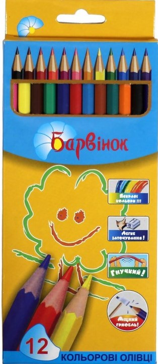 Barvinok 5-202/5 Colored Pencils, 12 Colors