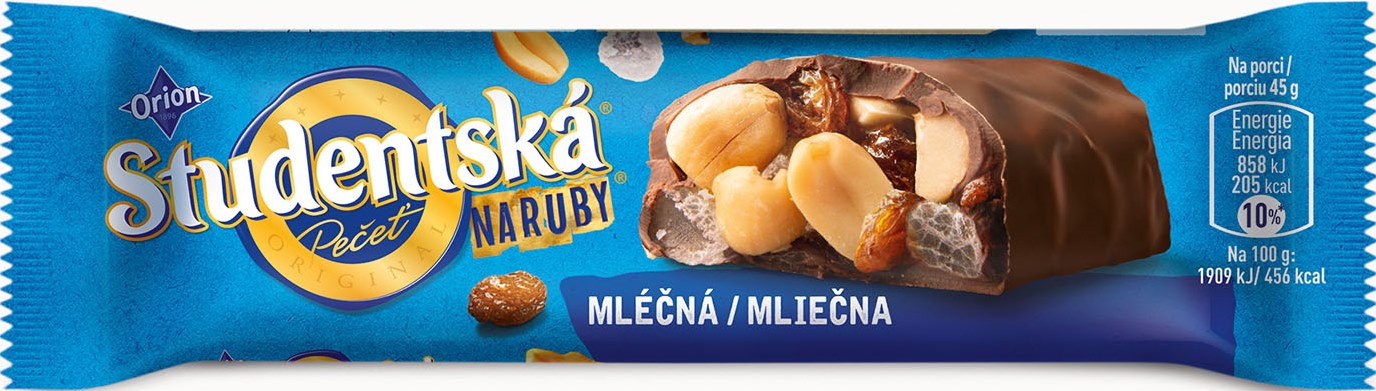 Studentska Milk Chocolate Bar, 45 g