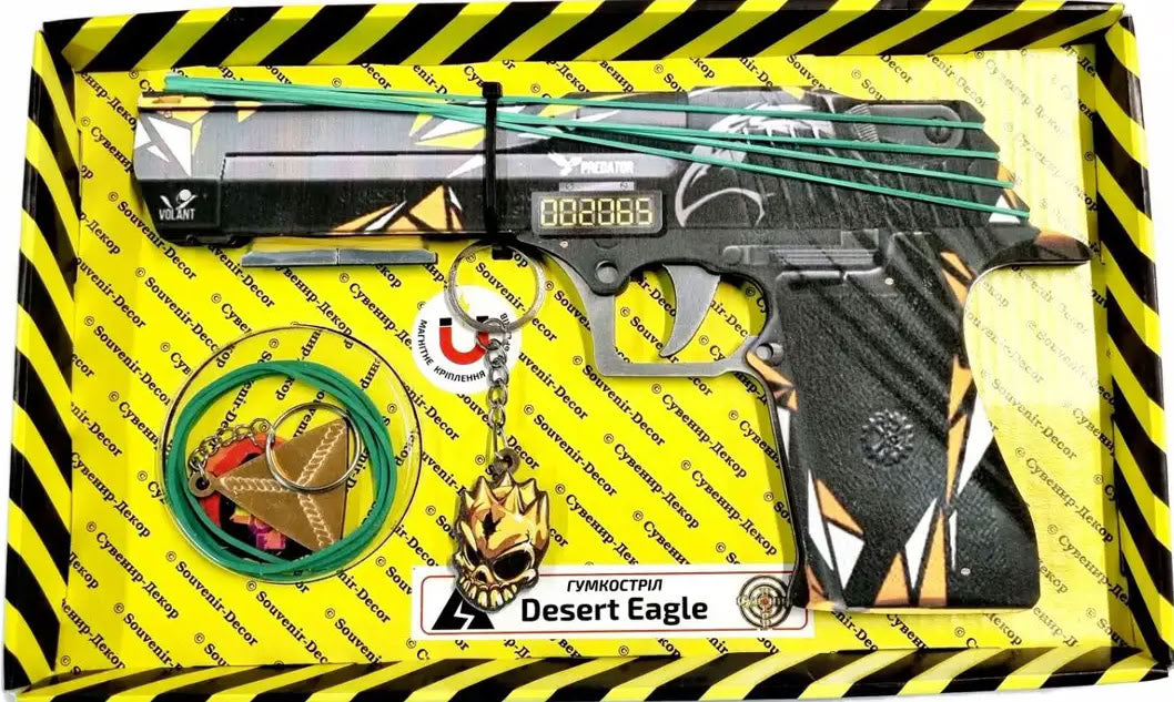 DE-P Desert Eagle Predator Wooden Rubber Band Gun
