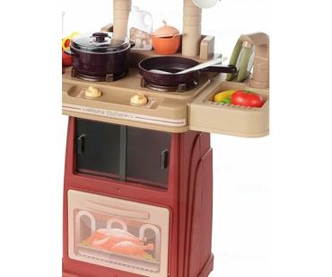 889-302 Kitchen Play Set with Steam Generator, Lights, Sounds & Pump-Action Water, 47 Accessories - Image 2