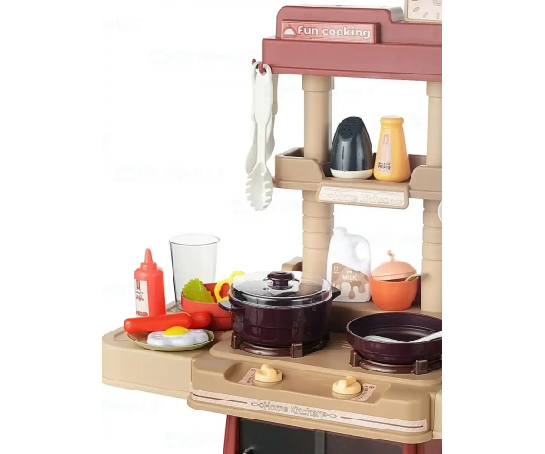 889-302 Kitchen Play Set with Steam Generator, Lights, Sounds & Pump-Action Water, 47 Accessories - Image 3