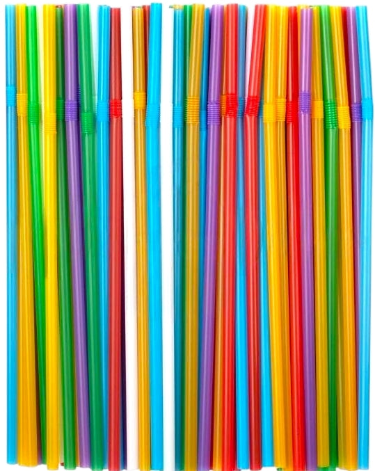 Colored Flexible Straws, 21 cm, 170 pcs