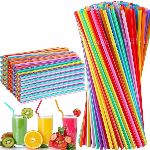 Colored Flexible Straws, 21 cm, 170 pcs - Image 2