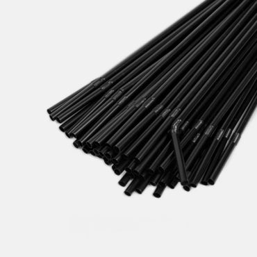 Black Flexible Straws, 21 cm, 170 pcs - Image 2