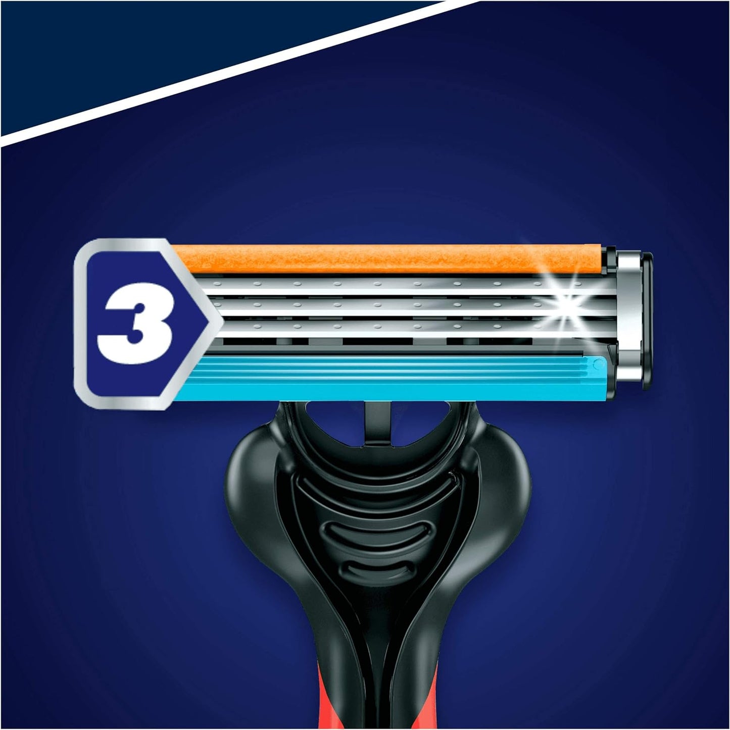 Gillette Blue 3 Red Men's Disposable Razors, 5+1 pcs - Image 3