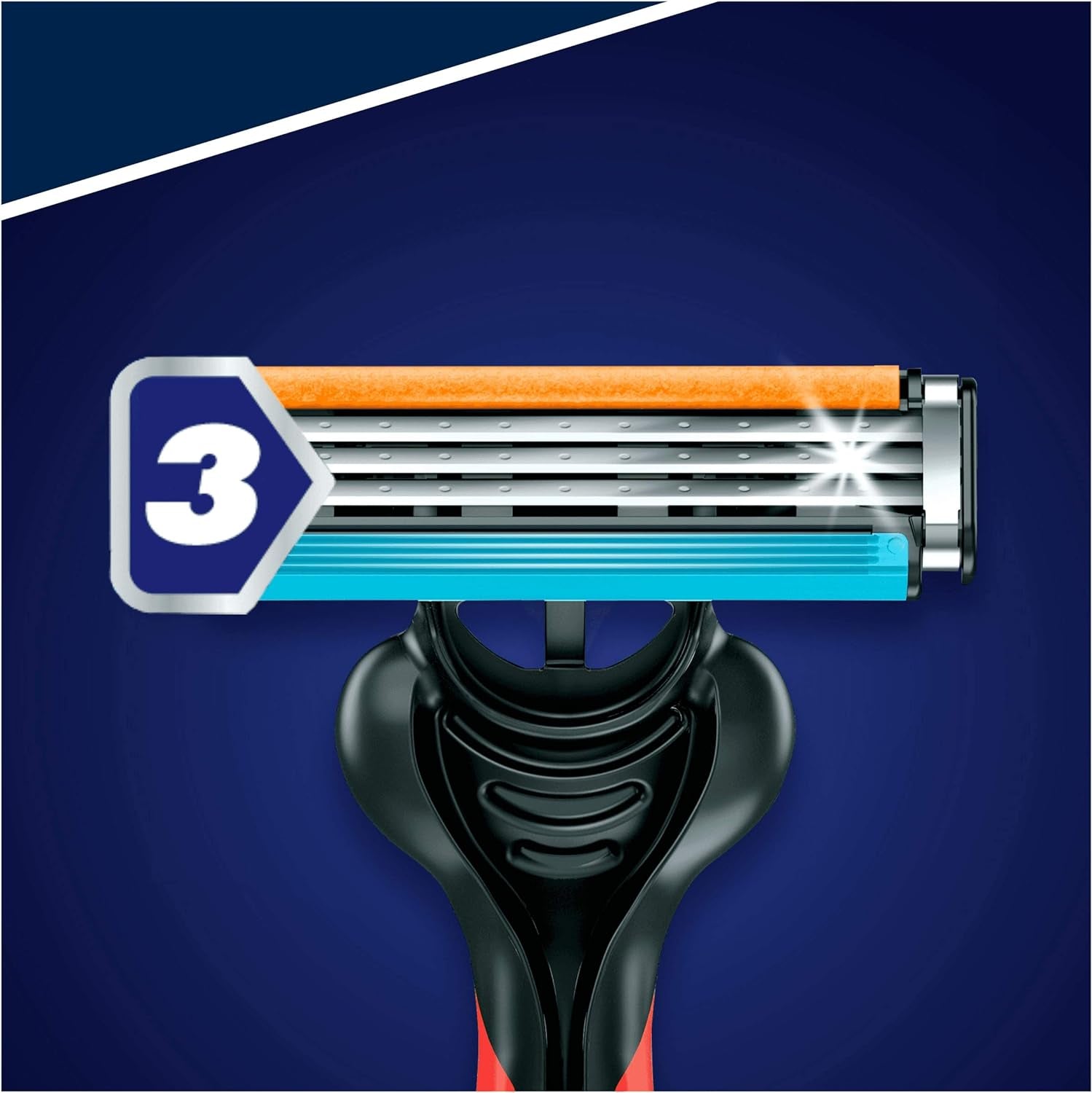 Gillette Blue 3 Red Men's Disposable Razors, 5+1 pcs - Image 3