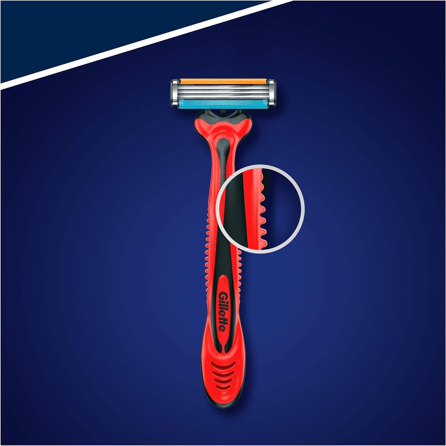 Gillette Blue 3 Red Men's Disposable Razors, 5+1 pcs - Image 4