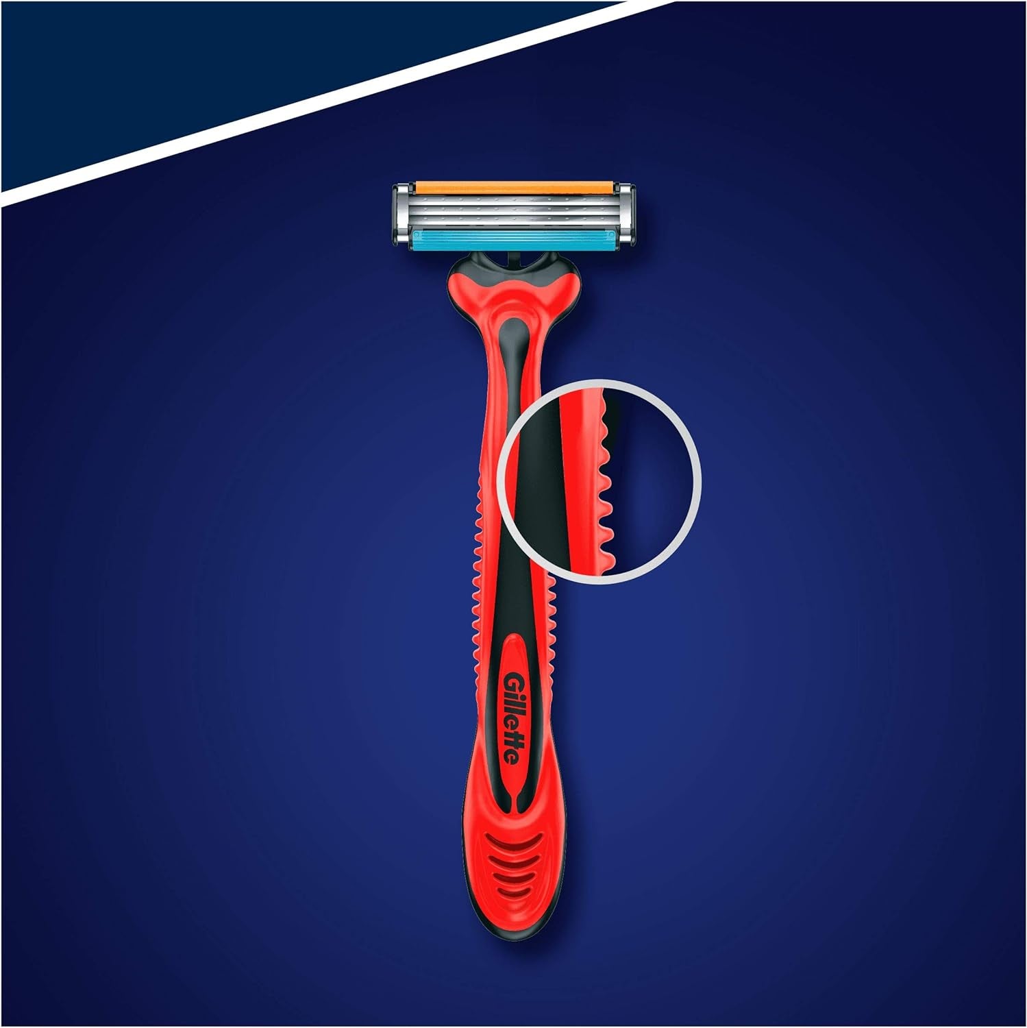 Gillette Blue 3 Red Men's Disposable Razors, 5+1 pcs - Image 4
