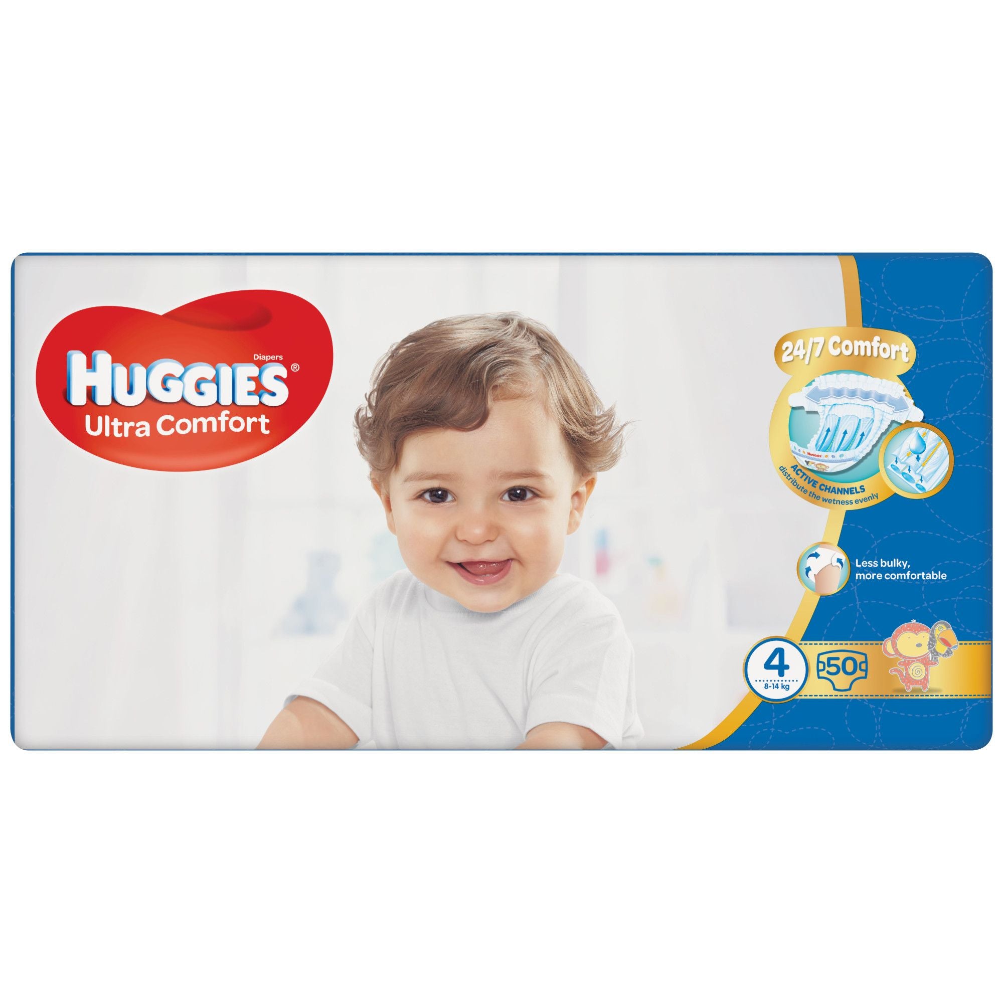 Huggies Ultra Comfort 4 Jumbo Pack Baby Diapers, 50 pcs, 8-14 kg