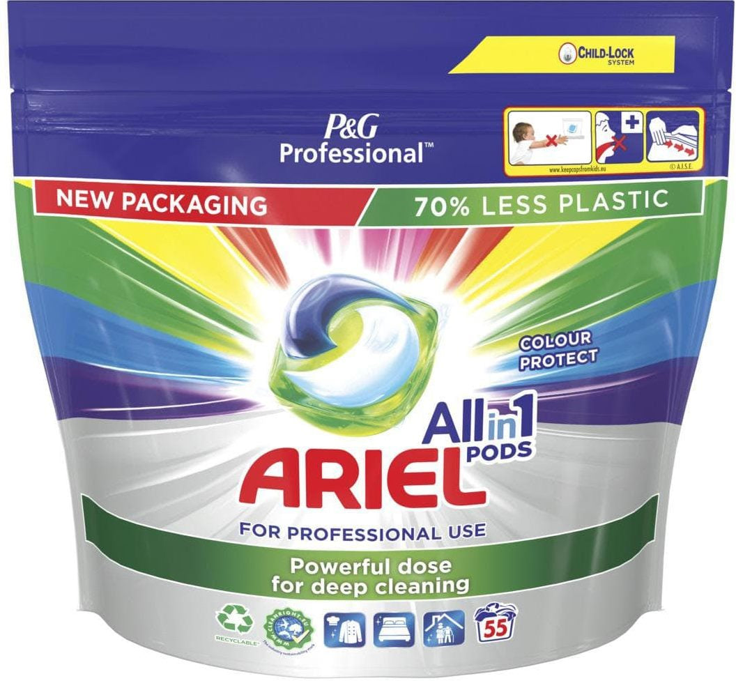 Ariel All-in-1 Pods Colour Protect Laundry Detergent Pods, 55 pcs (Price per 1 pc)