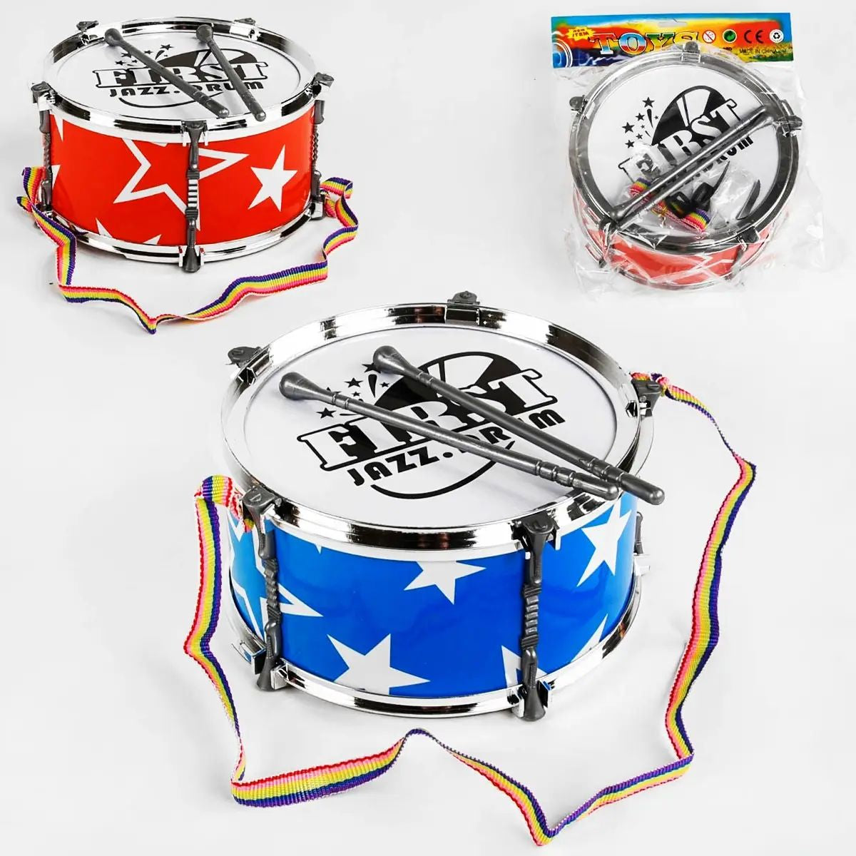 Toys 2251 Toy Drum with Drumsticks & Strap
