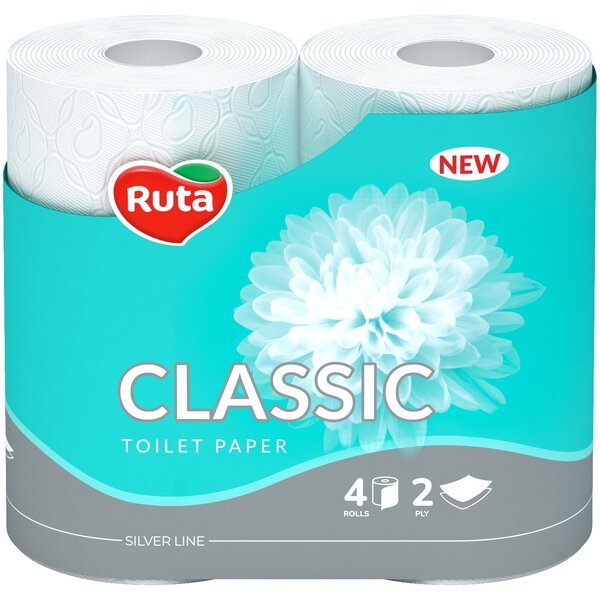Ruta Classic 2-Ply Toilet Paper, 4 Rolls