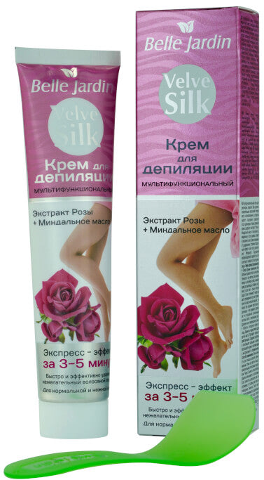 Belle Jardin Multifunctional Rose Extract Depilatory Cream, 75 mL