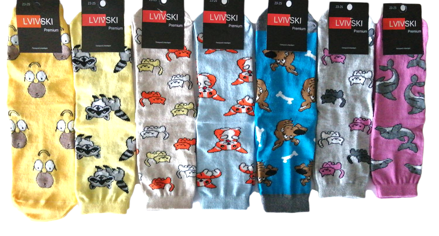 Lvivski Premium Animals Teen Socks, Size 23-25