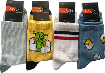 Lvivski Premium Long Printed Socks, Size 25-27 - Image 2