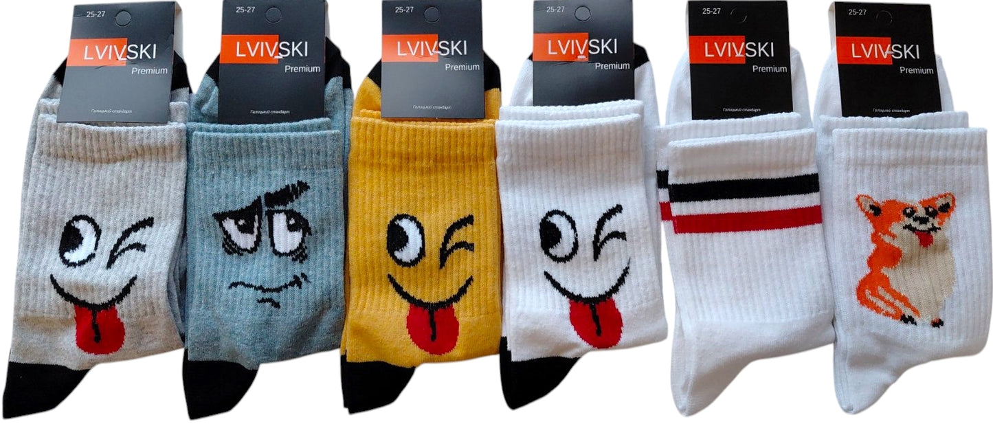 Lvivski Premium Long Printed Socks, Size 25-27 - Image 3