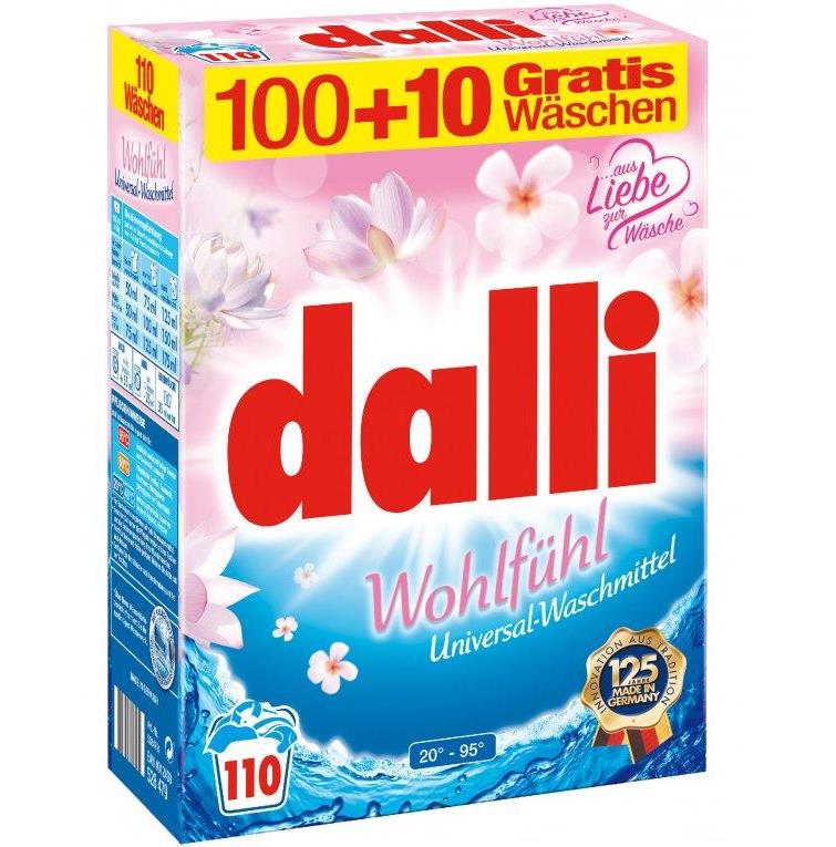 Dalli Feel-Good Universal Laundry Detergent Powder, 110 Loads, 7.15 kg