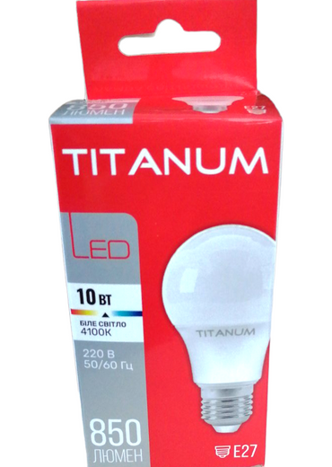 Titanum TLA6010274 E27 LED Light Bulb, 10 W, 4100 K, White Light - Image 2