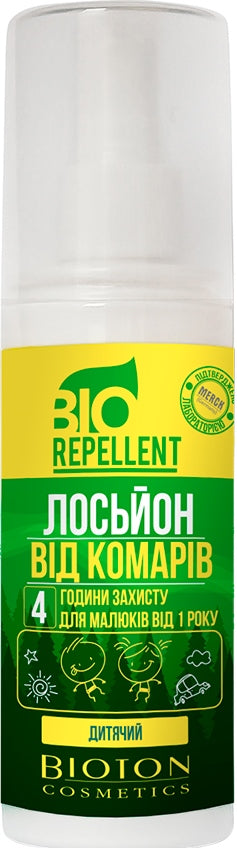 Bioton Cosmetics Bio Repellent Kids Mosquito Lotion, 4-Hour Protection, 100 mL