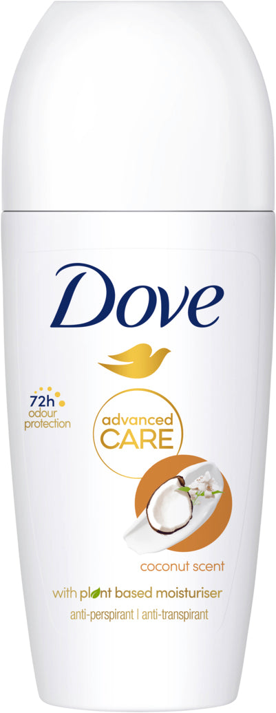Dove Advanced Care Coconut Women's Roll-On Antiperspirant, 50 mL
