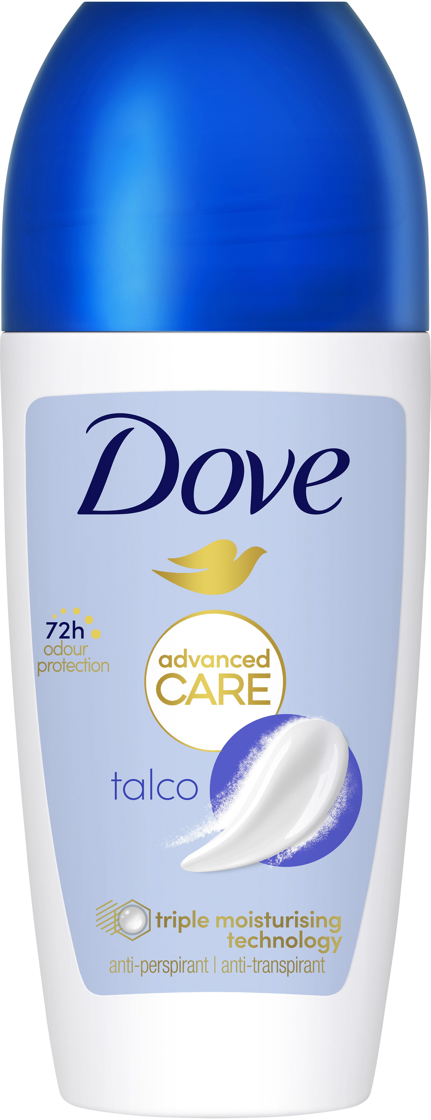 Dove Advanced Care Talc Women's Roll-On Antiperspirant, 50 mL