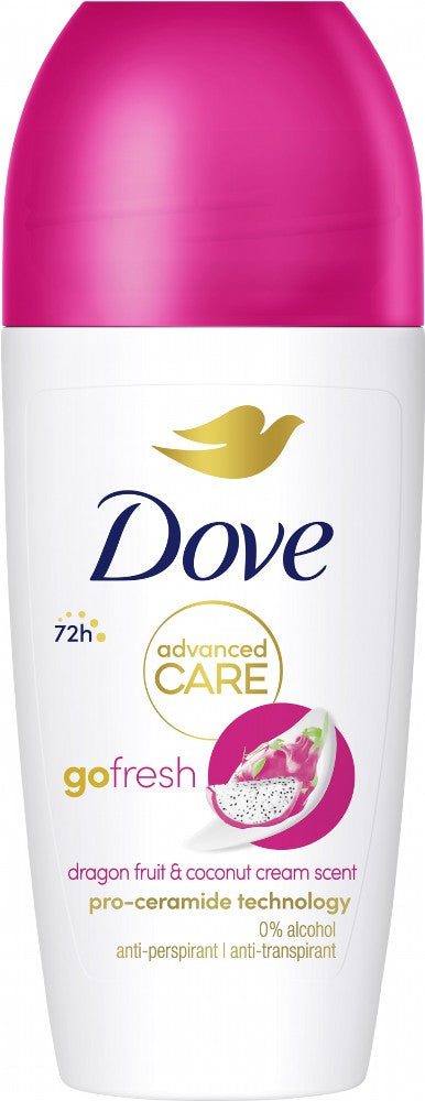 Dove Go Fresh Dragon Fruit & Coconut Cream Women's Roll-On Antiperspirant, 50 mL