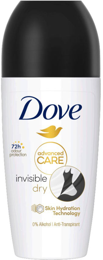 Dove Advanced Care Invisible Women's Roll-On Antiperspirant, 50 mL