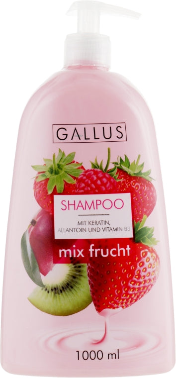 Gallus Mixed Fruit Shampoo with Pump, 1000 mL - Image 2