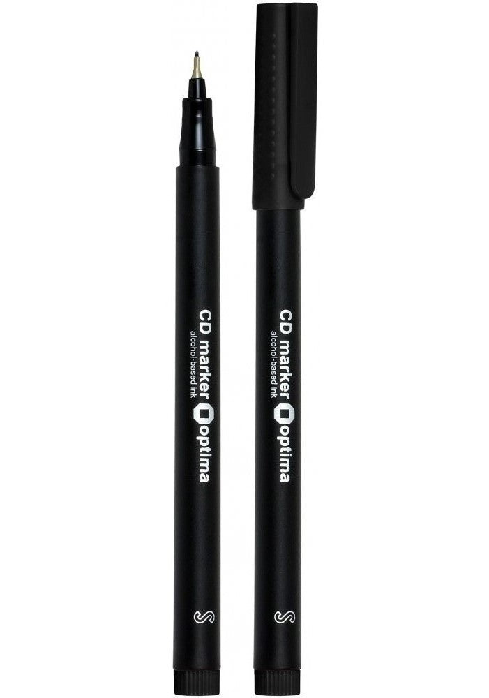 Optima 16108 Black CD Marker, 0.4 mm
