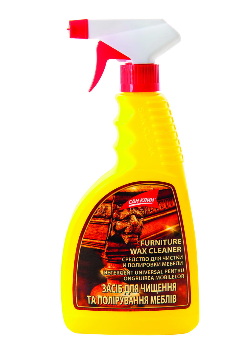 San Clean Furniture Wax Cleaner Spray, 500 mL