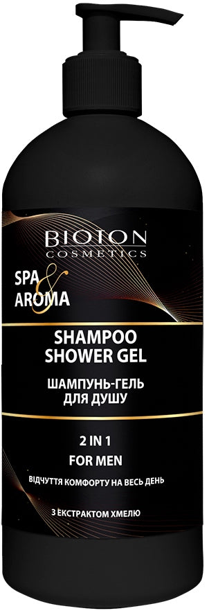 Bioton Cosmetics Spa & Aroma Men's Hops Extract 2-in-1 Shampoo & Shower Gel, 750 mL