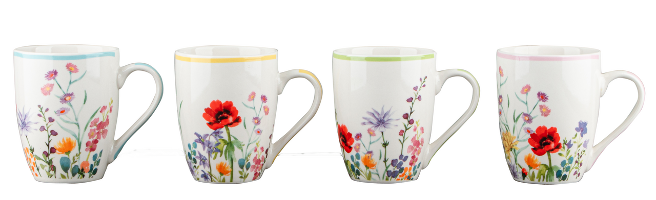 Vittora Ivory Wildflowers Ceramic Cup VT-C-128340, 340 mL - Image 2