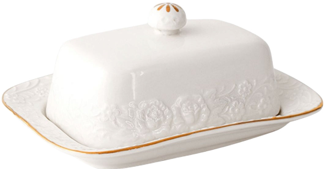 Kameliya 2255 White Night Butter Dish