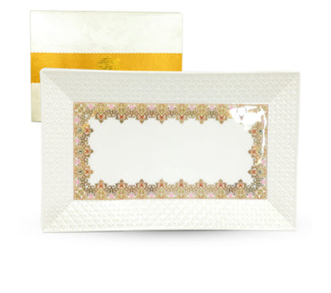 S&T 9709-5 Angelica Rectangular Porcelain Serving Dish, 25.7 x 15.2 cm - Image 2