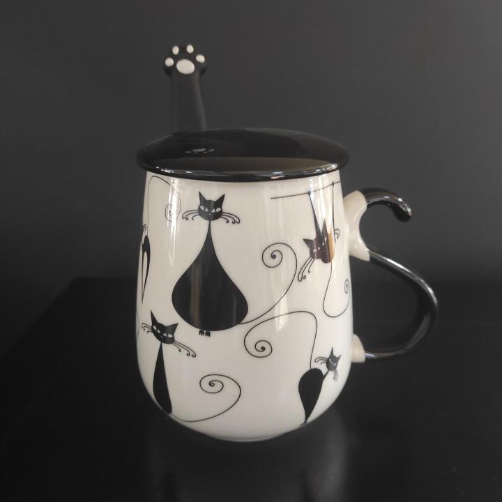 S&T 20628 Cats Mug with Lid & Spoon, 440 mL - Image 3