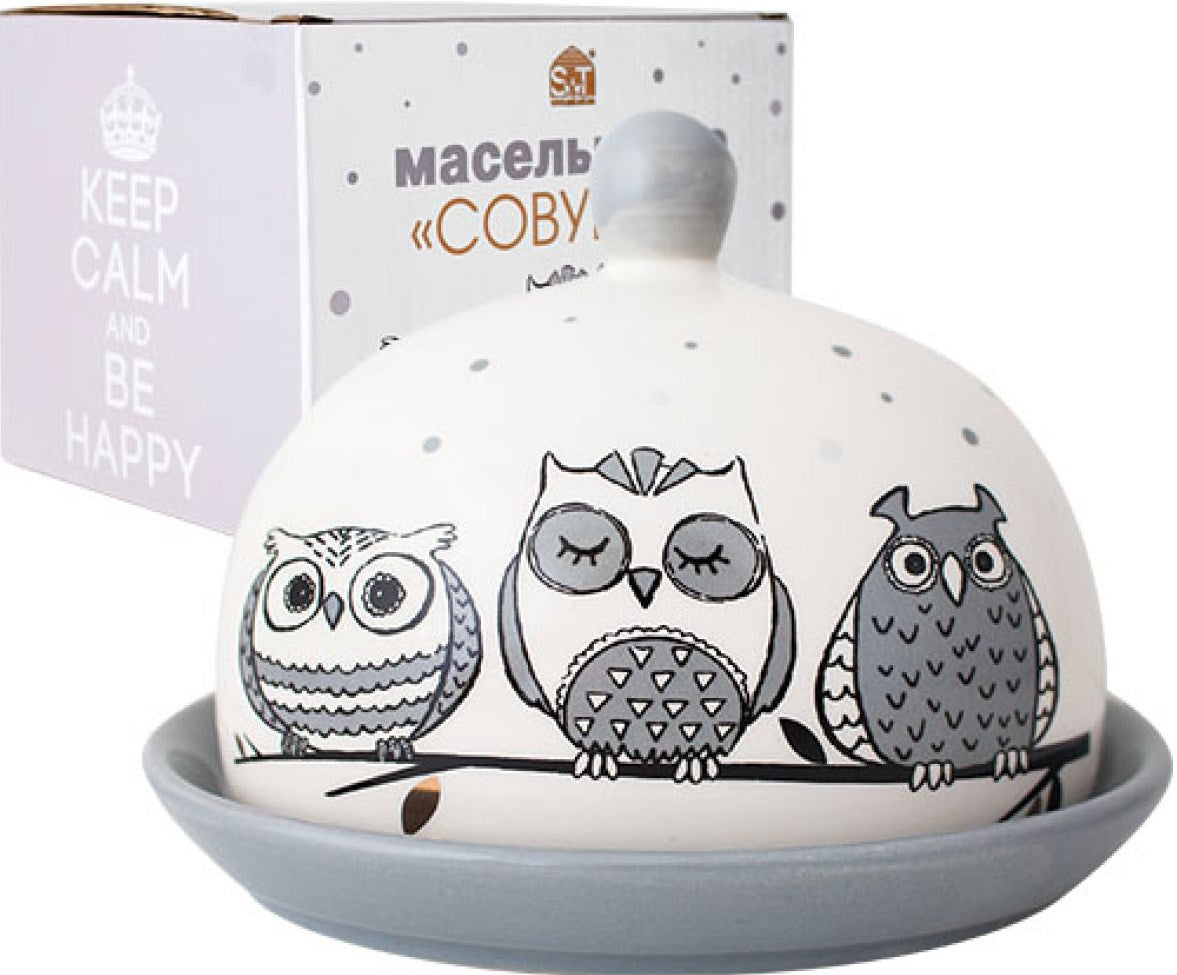 S&T 3340-18 Owls Butter Dish