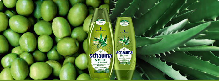 Schauma Nature Moments Mediterranean Olive & Aloe Shampoo, 400 mL - Image 2