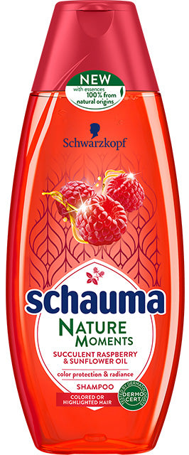 Schauma Nature Moments Juicy Raspberry & Sunflower Oil Shampoo, 400 mL
