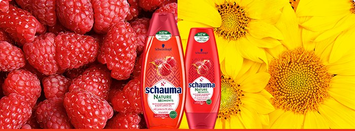 Schauma Nature Moments Juicy Raspberry & Sunflower Oil Shampoo, 400 mL - Image 2