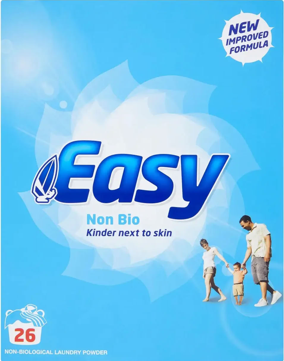 Easy Non-Bio Laundry Detergent Powder for Baby Clothes, 26 Loads, 1.768 kg