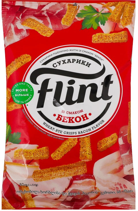 Flint Bacon-Flavored Wheat-Rye Croutons, 60 g