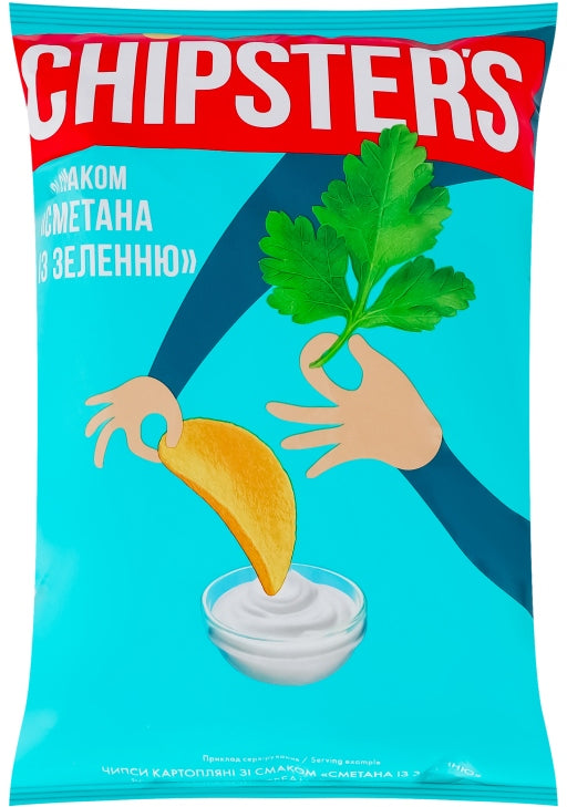 Chipster's Sour Cream & Herbs-Flavored Chips, 100 g