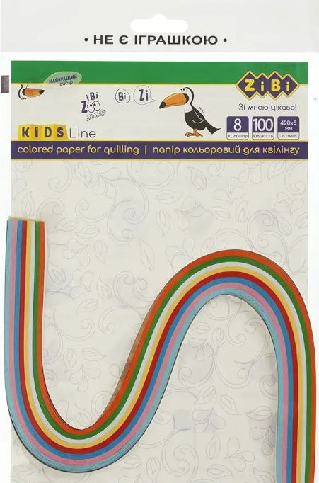 Zibi 5*420 mm 8 colors 100 strichok Mix Quilling Set