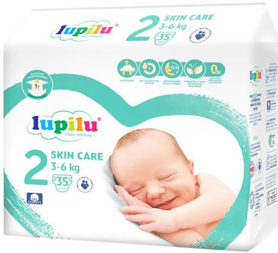 Lupilu Skin Care 2 (3-) Baby Diapers, 35 pcs, 6 kg