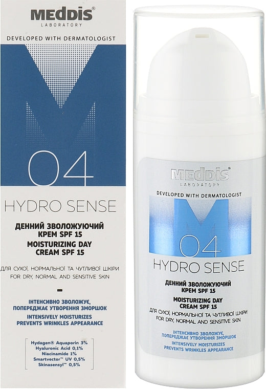 Meddis Hydro Sense SPF 15 Moisturizing Day Cream, 30 mL