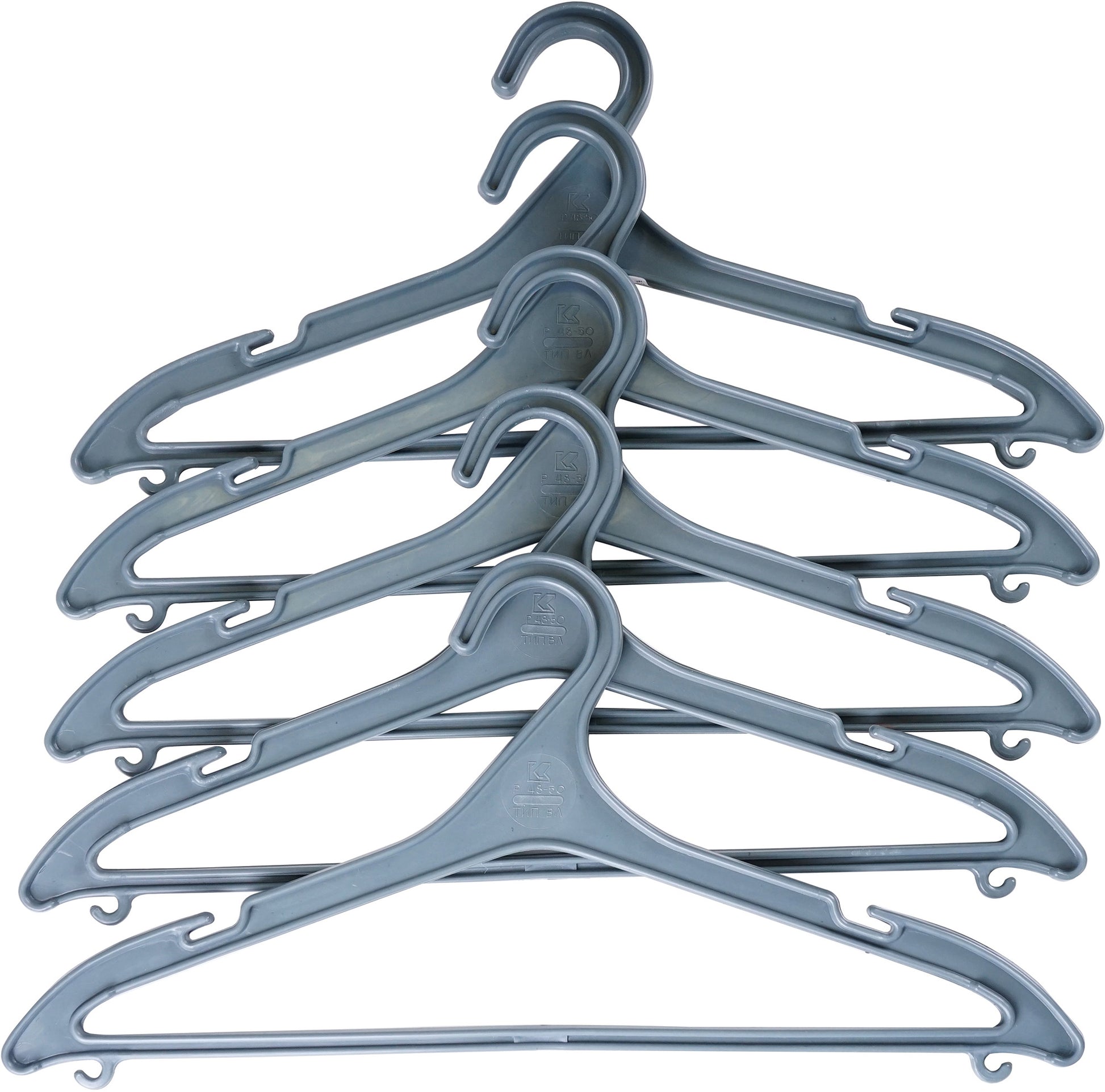 Eco Fabric VL-50 S Plastic Clothes Hanger Set, Size 48-50, 5 pcs - Image 2
