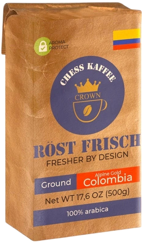 Chess Kaffee Alpine Gold Colombia Ground Coffee, 500 g