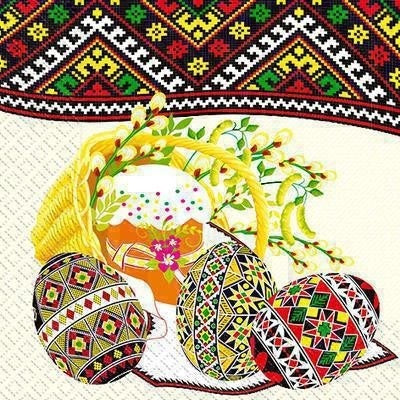 Margo Assorted Easter 3-Ply Napkins, 33 x 33 cm, 18 pcs